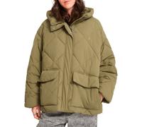 Volcom - Piumino impermeabile con cappuccio - Out Of Boxy Puff W Wintermoss per Donne in Nylon - Taglia M - Verde