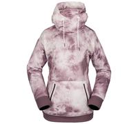Volcom Primavera Shred Felpa con Cappuccio Damen-Midlayer Lilla Batik Nuovo