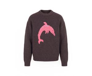 Volcom Pullover 'FA OZZY DOLPHIN' cioccolato / rosa Uomo - Abbigliamento - Pullover e cardigan - Pullover - Pullover girocollo Volcom L