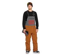 Volcom Roan Bib Overall Snowboard Pant Tuta, Caramello S5, X-Small Uomo