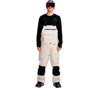 Volcom Roan Bib Overall M - pantaloni snowboard - uomo S White/Black man Recycled Polyester,Pfas Free,Dwr