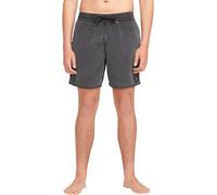 Volcom - Short da bagno da uomo stretch - Center Trunk Boardshort 17" Black per Uomo in Pelle - Taglia M - Nero Nero M