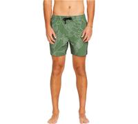 Volcom - Short da bagno per Uomo - Lido Print Trunk Boardshort 16" Light Olive per Uomo in Pelle - Taglia L - Kaki Kaki L