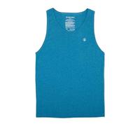 Volcom Solid Heather Tank T-Shirt, Stormy Blue-Nuovo, L Uomo