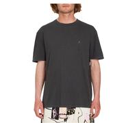 Volcom - T-shirt in cotone biologico - Solid Stone Emb SST Black per Uomo in Cotone - Taglia L - Nero Nero L