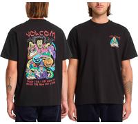 Volcom - T-shirt Uomo in Cotone - Fa JJ Villard SS Tee Black per Uomo in Cotone - Taglia L - Nero