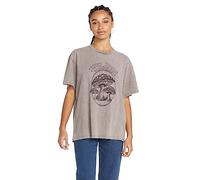 Volcom Women's Stone Tech Quck Drying Short Sleeve Tee, Slate Grey