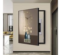 VOLDAX Coperchio Scatola Derivazione Dipinti Decorativi Che Bloccano Le Pareti, Copri Cassaforte A Muro Contatore Elettrico Decorativo per Ufficio Camera(Black3,50 * 70cm/19.7 * 27.6in)