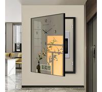 VOLDAX Coperchio Scatola Derivazione Dipinti Decorativi Che Bloccano Le Pareti, Copri Cassaforte A Muro Contatore Elettrico Decorativo per Ufficio Camera(Black2,40 * 50cm/15.7 * 19.7in)