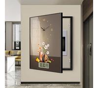 VOLDAX Coperchio Scatola Derivazione Dipinti Decorativi Che Bloccano Le Pareti, Copri Cassaforte A Muro Contatore Elettrico Decorativo per Ufficio Camera(Black4,45 * 60cm/17.7 * 23.6in)
