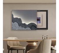 VOLDAX Copertura del Pannello Elettrico Decorativa Copri Cassaforte A Muro, Quadro Decorativo di Lusso Leggero della Scatola del contatore Elettrico(Dark Gray 2,70 * 50cm/27.6 * 19.7in)