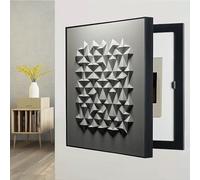 VOLDAX Generico Copertura Quadro Elettrico Decorativa Copri Cassaforte A Muro, Moderna Quadri Quadro Nascondi Copri Quadro Elettrico per La Tua Casa(Black-5,50 * 70cm/19.7 * 27.6in)