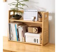 VOLDAX Libreria Da Scrivania, Scaffale da scrivania for Piano d'appoggio, scaffale portaoggetti da scrivania dal design trapezoidale, per casa e dormitorio(Yellow,60 * 47cm/23.6 * 18.5in)