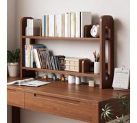 VOLDAX Scaffale da Scrivania da Appoggio 2 Piani Tavola, Organizer Da Scrivania In Legno Scaffale Da Espositore Per Ufficio Per Casa E Ufficio(Brown,60cm/23.6in)