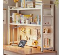 VOLDAX Scaffale da scrivania for Piano d'appoggio, Libreria in metallo a 2/3 livelli, mensola da banco per scrivania da lavoro, Per ufficio per casa e ufficio(135 * 97cm/53.1 * 38.2in)