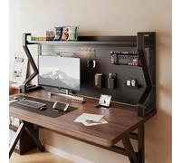 VOLDAX Scaffale organizer da scrivania, Libreria da Scrivania, Espositore da Banco Sopra La Scrivania Del Computer con Pannello Forato, Grande Capacità(Black B,73 * 65cm/28.7 * 25.6in)