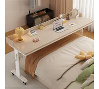 VOLDAX Tavolo Servitore Regolabile In Altezza con Ruote, Sopra Il Letto Scrivania per Computer Altezza Regolabili 72-95CM, leggio da Letto per Casa e Ufficio(Brown1,150 * 50cm/59 * 19.7in)