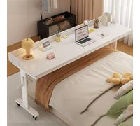VOLDAX Tavolo Servitore Regolabile In Altezza con Ruote, Sopra Il Letto Scrivania per Computer Altezza Regolabili 72-95CM, leggio da Letto per Casa e Ufficio(White1,120 * 50cm/47 * 19.7in)