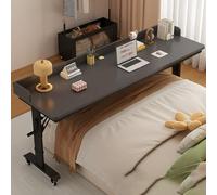 VOLDAX Tavolo Servitore Regolabile In Altezza con Ruote, Sopra Il Letto Scrivania per Computer Altezza Regolabili 72-95CM, leggio da Letto per Casa e Ufficio(Gray2,150 * 50cm/59 * 19.7in)