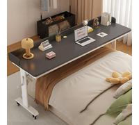 VOLDAX Tavolo Servitore Regolabile In Altezza con Ruote, Sopra Il Letto Scrivania per Computer Altezza Regolabili 72-95CM, leggio da Letto per Casa e Ufficio(Gray1,150 * 40cm/59 * 15.7in)