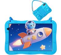 VOLENTEX Tablet per bambini da 10 pollici con custodia con cordino, Android 15 tablet per età 3-12, pad educativo da 32 GB, WiFi 5G, controllo genitori, doppia fotocamera, 6000 mAh, Bluetooth (blu)