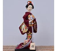 Volere è potere Bambola kimono giapponese da collezione asiatica kimono statuetta geisha bambola decorazione ornamenti regalo