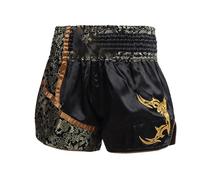 Volere è potere Boxe Trunks Kickboxing Pantaloncini Muay Thai Pantaloncini Boxer Sport Uomo Donna Lusso MMA Pantaloni, Oro e nero., XL-XXL