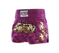 Volere è potere Pantaloncini da boxe, da trekking, kickboxing, muay thai, palestra, boxe, per uomini e donne, di lusso, per MMA, Viola, XL