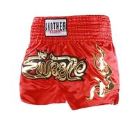 Volere è potere Pantaloncini da boxe, da trekking, kickboxing, muay thai, palestra, boxe, per uomini e donne, di lusso, per MMA, Rosso, M
