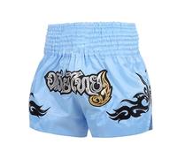 Volere è potere, Pantaloncini da Boxe, Pantaloncini da Kickboxing, Pantaloncini da Muay Thai, Pantaloncini da Boxe, Pantaloncini Sportivi, Uomo Donna, Pantaloni da MMA di Lusso, Blu, XL-XXL