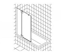 Volet pivotant Kermi PASA XP DTR 10015, PXDTR100151PK, PXDTR100151PK, Colorazione: Argento Opaco Lucido Vetro Trasparente Vetro Trasparente Pulito