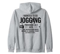 Volevo Andare a Fare Jogging Proverbi 28:1 Felpa con Cappuccio