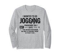 Volevo Andare a Fare Jogging Proverbi 28:1 Maglia a Manica