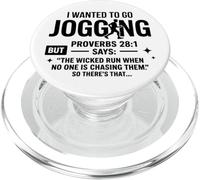 Volevo andare a fare jogging Proverbi 28:1 PopSockets PopGrip per MagSafe