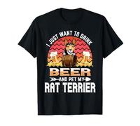 Volevo Solo Bere Birra e Pet My Rat Terrier Amante dei Cani Maglietta