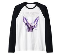 Volevo Solo spuntini Rage Cat Meme Design Maglia con Maniche Raglan