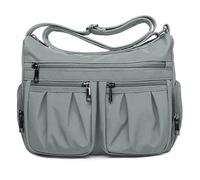 VOLGANIK ROCK Borse a tracolla per le donne borse a tracolla borse da viaggio in nylon leggero impermeabile borsa da viaggio da donna, Grigio argento