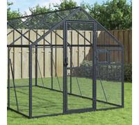 vidaXL Voliera Antracite 1,79x10x1,85 m in Alluminio