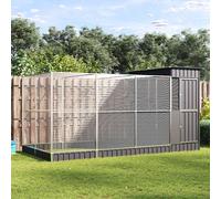 Voliera con Estensione Argento 416x203x216 cm Acciaio