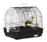 Voliera per Uccelli 42x32x37 cm in Acciaio Nero