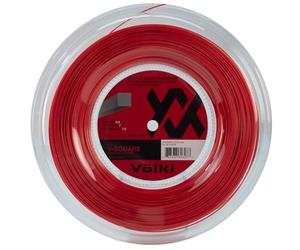 Volkl V-Square, Corda per Racchetta da Tennis, Rotazione Finale e Sensazione di solidità, Forma Quadrata in co-polimero (Rosso, 18, Bobina)