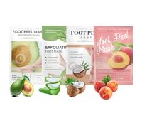 VolksRose Maschera Peeling per Piedi Secchi e Screpolati - 4 Pezzi Calzini Maschera Peeling Piede, Rimozione Pelle Morta e Calli - Trattamento Idratante per Piedi Morbidi - Regalo per Donne