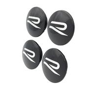 Volkswagen 000071213F - Coprimozzo dinamico, 4 pezzi, nero lucido, con logo R, per cerchioni originali VW in lega con coprimozzo di serie 5G0601171 o 5H0601171