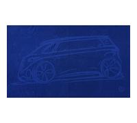 Volkswagen 1H4084500A ID.Buzz Design ID Buzz - Asciugamano con logo, 180 x 100 cm, colore: Blu