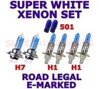 VOLKSWAGEN BEETLE 1998-2005 Set H7 501 H1x2 Super White Halogen Light Bulbs