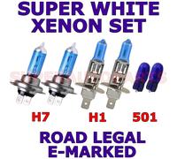VOLKSWAGEN BEETLE 1998-ON Set H7 H1 501 XENON SUPER WHITE Lampadine