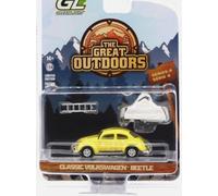 Volkswagen Beetle Giallo Flower Power Scala 1:64 Greenlight 38080A