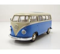 Volkswagen Bus Classico T1 1962 Blu E Bianco Modellino 1:24 Welly
