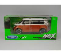 MODELLINO AUTO STATICO WELLY VOLKSWAGEN ID BUZZ MINIBUS 2023 GIALLO BIANCO 1/24