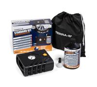 Volkswagen Kit di Riparazione Pneumatici Originale, Compressore d'Aria 12V con LED, Set con 700ml Sigillante, per Auto, SUV e Caravan